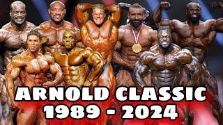 Arnold Classic Top 3 Place Holders  1989 - 2024 Bodybuilding