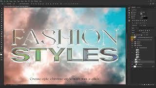 One Click Chrome Text Effect  Logo Effect