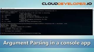 0052 - Argument parsing in a console application howto tutorial