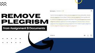 Remove Plagiarism  100% Trusted Method for Research Writing article plagrism free