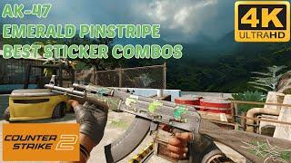 AK-47  Emerald Pinstripe  Best Sticker Combos  CS2 Skin  In-Game Inspection & Showcase 4K