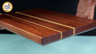 Cutting Board Build -  Mahogany & Ash Wood By Fusion Crafts