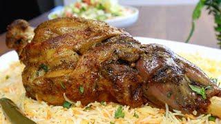 طبخ فخذ الخروف والرز بهذة الطريقة الفخمة بالفرن يجعلها روعة للعزايم Cooking DELICIOUS Leg of Lamb