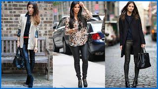 How to Wear Leather Pants - Outfit Ideas