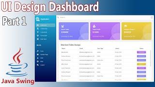 Java UI Design - Dashboard  Part 1 