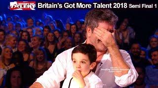 Simon Cowell and son Eric who Steals the Show  Britains Got Talent 2018 Semi Final  BGT S12E08
