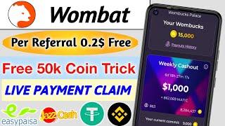 Wombat App Earn Money  Wombat App 100 % Real Earning App Without Investment Earning  Wombat App