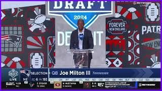 Patriots draft QB Joe Milton III in 6th round of 2024 NFL Draft