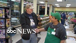 Cashier reunites with man who left $273M lotto ticket