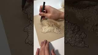 Making a fantasy map out of rice #art #shorts