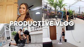 PRODUCTIVE HOUSE RESET VLOG cleaning our guest floor & backyard clean up ️