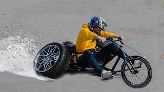 Homemade 200CC BMX Trike With CAR TIRES ? Part 2 TEST