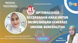 MOZAIK INDONESIA   Tema OPTIMALISASI KECERDASAN ANAK UNTUK MEWUJUDKAN GENERASI UNGGUL BERKUALITAS