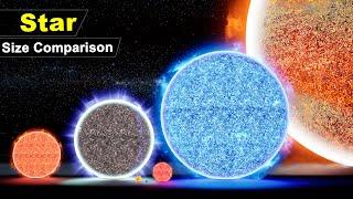 Stars Size Comparison in 3D  Universe Biggest Stars size