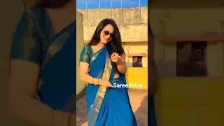 Hot serial actress dhakshana dance  saree navel show