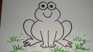 Como Dibujar un Sapo o Rana Usando Números como Base. Draw a Toad or Frog