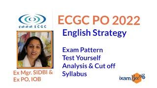 ECGC PO  Strategy For English Language  Syllabus  Previous year analysis cut off