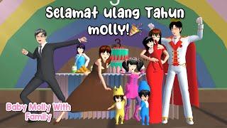 Happy Birthday Molly  Baby Molly With Family  Drama sakura school simulator