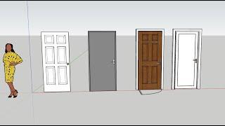 adding door frames and casing to sketchup doors