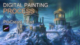 Azeroth Journey - Storm Peaks - iPad Procreate Painting