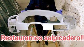 Proyecto Zafira OPC. ¡Restauramos el salpicadero lo lijamos imprimamos y echamos pintura y barniz