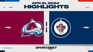 NHL Game 1 Highlights  Avalanche vs. Jets - April 21 2024