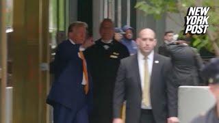 Donald Trump departs for court on May 2nd