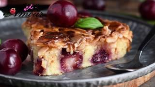 Toscakaka aux cerises gâteau suédois aux cerises et amandes caramélisées