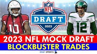 NFL Mock Draft 2023 BLOCKBUSTER TRADES Ft Aaron Rodgers DeAndre Hopkins Dalvin Cook Tytus Howard