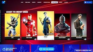 Fortnite TIER 100 Skins Least to Most Used