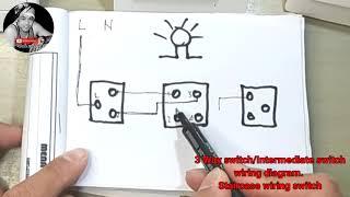 3 Way switchIntermediate switch wiring diagram Staircase wiring lights switch