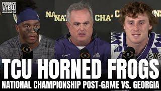 Sonny Dykes Max Duggan & Dee Winters React to TCUs National Championship Loss vs. Georgia Bulldogs