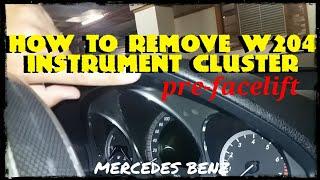 How to remove Mercedes Benz W204 instrument cluster pre-facelift