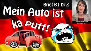 Brief B1 DTZ Ich möchte ein Auto leihen