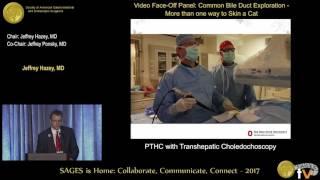 PTHC with transhepatic choledochoscopy