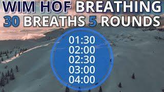 Wim Hof Guided Breathing Session - 5 Rounds 30 Breaths Extreme Prolonged No Talking