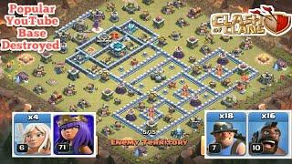 3 star anti 2 star TH13 war base  Ground hybrid attack strategy Popular TH13 war base  coc