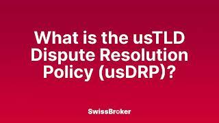 What is the meaning of the usTLD Dispute Resolution Policy usDRP? Audio Explainer