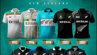 New Zealand Cricket Jersey Evolution 1987 T2020