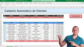 Como fazer Planilha de Cadastro de Clientes Automática no Excel  Criar Botão e Macro