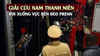 Giải cứu nam thanh niên rơi xuống vực bên đèo Prenn trong đêm