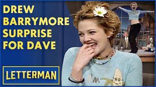 Drew Barrymore Flashes Dave for His Birthday  Letterman