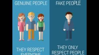 Differences Of Genuine People and Fake People