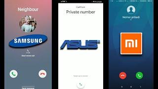 Samsung VS Asus Vs Xiaomi incoming calls