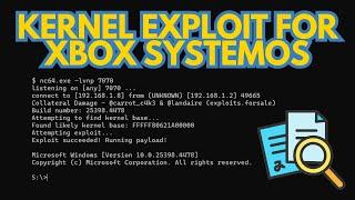 Information regarding the Kernel exploit for Xbox SystemOS