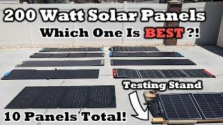 200w Solar Panel Showdown 10 Panels HEAD TO HEAD Bluetti - EcoFlow - AllPowers - Elecaenta + More