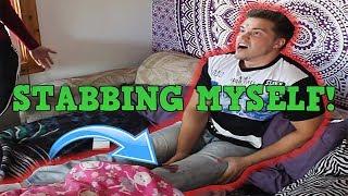 STABBING MYSELF PRANK