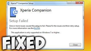 How To Fix Xperia Companion Setup Failed Error Windows 7 64 Bit