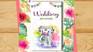 Kerala Christian Wedding Invitation Video Wedding Invitation Video Elephant Animated Wedding Video