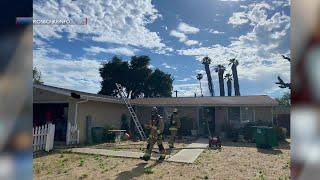 Fire crews on scene of structure fire at 3800 block of Via Parte in Lompoc Monday